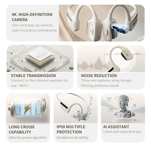 Smart Wi-Fi Camera Earphone ;Mozin Fold M1 pro